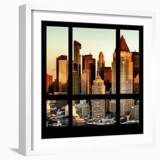 View from the Window - Hell's Kitchen at Sunset - Manhattan-Philippe Hugonnard-Framed Photographic Print