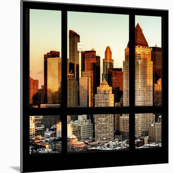 View from the Window - Hell's Kitchen at Sunset - Manhattan-Philippe Hugonnard-Mounted Photographic Print