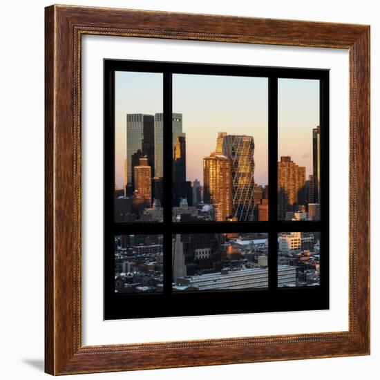 View from the Window - Hell's Kitchen at Sunset - Manhattan-Philippe Hugonnard-Framed Photographic Print