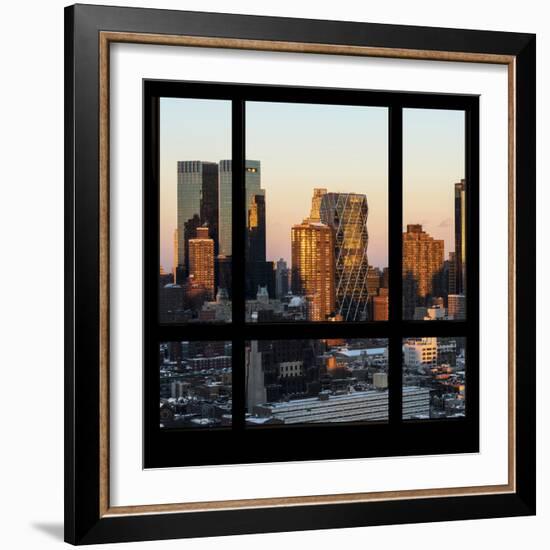 View from the Window - Hell's Kitchen at Sunset - Manhattan-Philippe Hugonnard-Framed Photographic Print