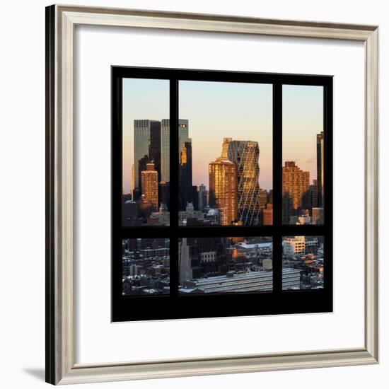 View from the Window - Hell's Kitchen at Sunset - Manhattan-Philippe Hugonnard-Framed Photographic Print