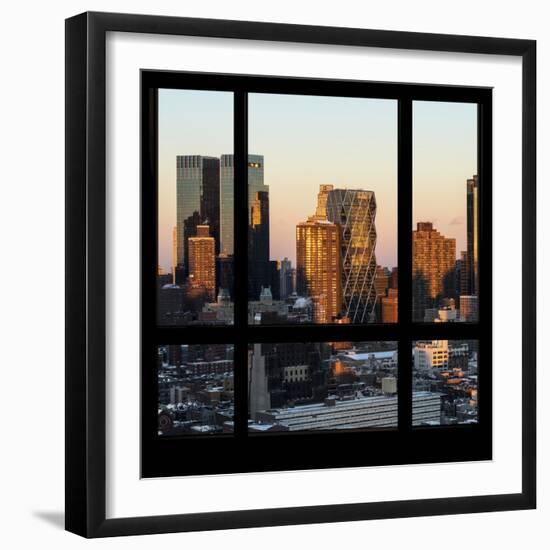 View from the Window - Hell's Kitchen at Sunset - Manhattan-Philippe Hugonnard-Framed Photographic Print