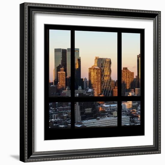 View from the Window - Hell's Kitchen at Sunset - Manhattan-Philippe Hugonnard-Framed Photographic Print