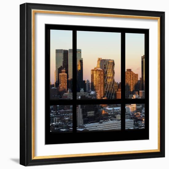 View from the Window - Hell's Kitchen at Sunset - Manhattan-Philippe Hugonnard-Framed Photographic Print