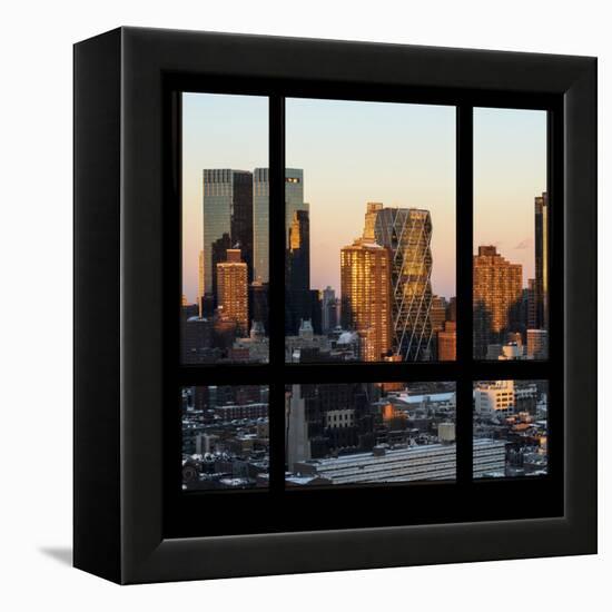 View from the Window - Hell's Kitchen at Sunset - Manhattan-Philippe Hugonnard-Framed Premier Image Canvas