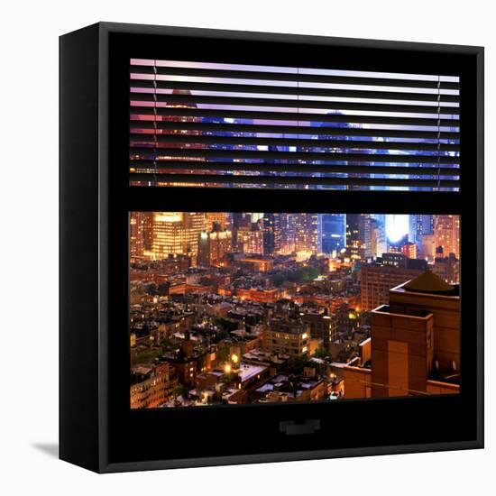 View from the Window - Hell's Kitchen Night - Manhattan-Philippe Hugonnard-Framed Premier Image Canvas