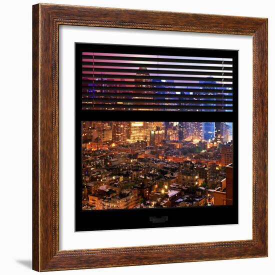 View from the Window - Hell's Kitchen Night - Manhattan-Philippe Hugonnard-Framed Photographic Print