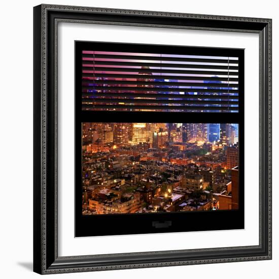 View from the Window - Hell's Kitchen Night - Manhattan-Philippe Hugonnard-Framed Photographic Print