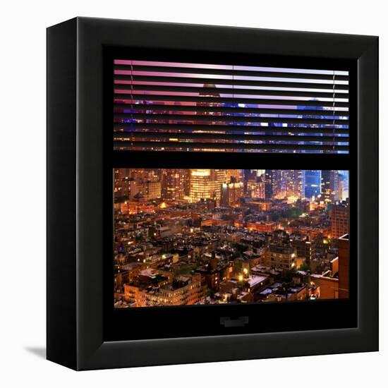 View from the Window - Hell's Kitchen Night - Manhattan-Philippe Hugonnard-Framed Premier Image Canvas