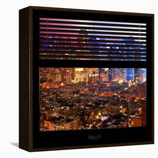 View from the Window - Hell's Kitchen Night - Manhattan-Philippe Hugonnard-Framed Premier Image Canvas