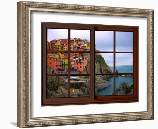 View from the Window Manarola at Cinque Terre-Anna Siena-Framed Giclee Print