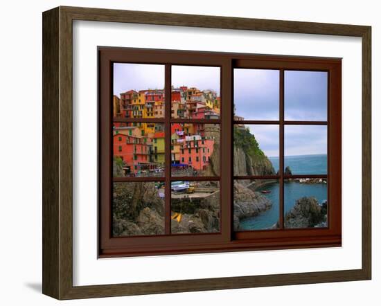 View from the Window Manarola at Cinque Terre-Anna Siena-Framed Giclee Print