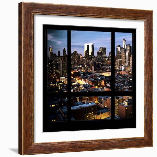 View from the Window - Manhattan Night-Philippe Hugonnard-Framed Photographic Print