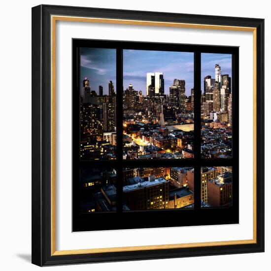 View from the Window - Manhattan Night-Philippe Hugonnard-Framed Photographic Print