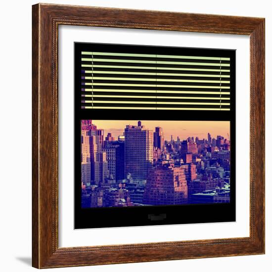 View from the Window - Manhattan Sunset-Philippe Hugonnard-Framed Photographic Print