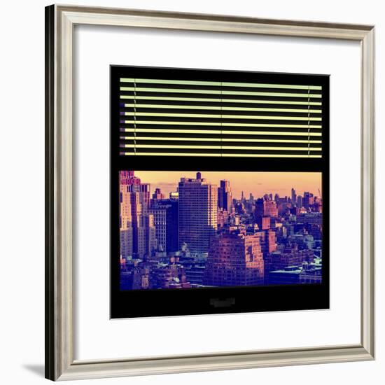 View from the Window - Manhattan Sunset-Philippe Hugonnard-Framed Photographic Print