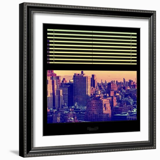 View from the Window - Manhattan Sunset-Philippe Hugonnard-Framed Photographic Print