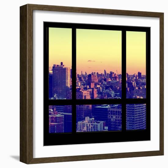 View from the Window - Manhattan Sunset-Philippe Hugonnard-Framed Photographic Print