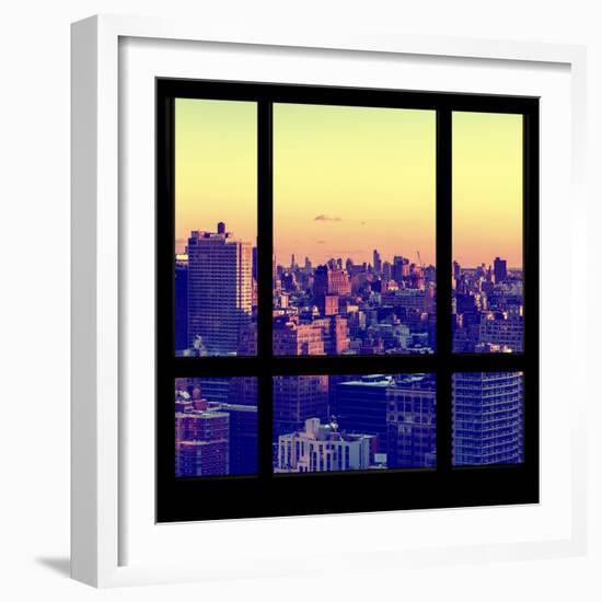 View from the Window - Manhattan Sunset-Philippe Hugonnard-Framed Photographic Print