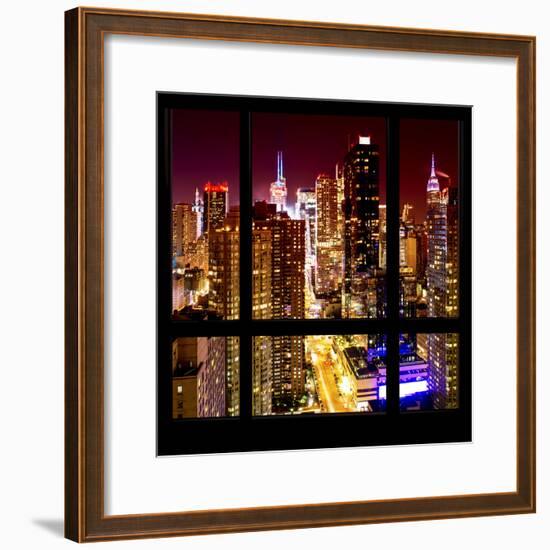 View from the Window - Midtown Manhattan Night-Philippe Hugonnard-Framed Photographic Print