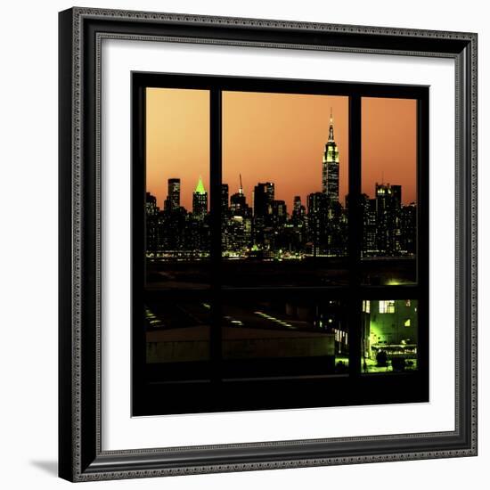 View from the Window - Night Skyline - New York City-Philippe Hugonnard-Framed Photographic Print