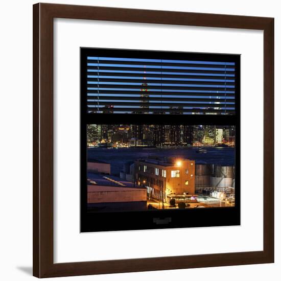 View from the Window - Night Skyline - New York City-Philippe Hugonnard-Framed Photographic Print