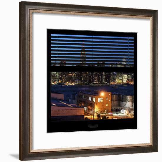 View from the Window - Night Skyline - New York City-Philippe Hugonnard-Framed Photographic Print