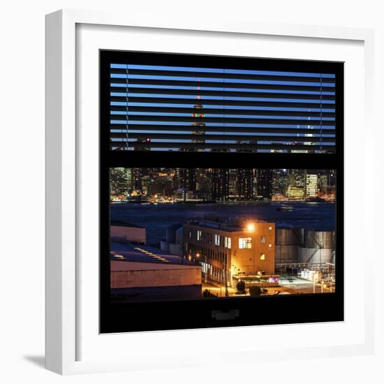 View from the Window - Night Skyline - New York City-Philippe Hugonnard-Framed Photographic Print