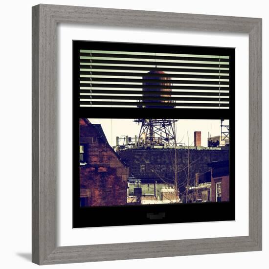 View from the Window - NYC Water Tank-Philippe Hugonnard-Framed Photographic Print