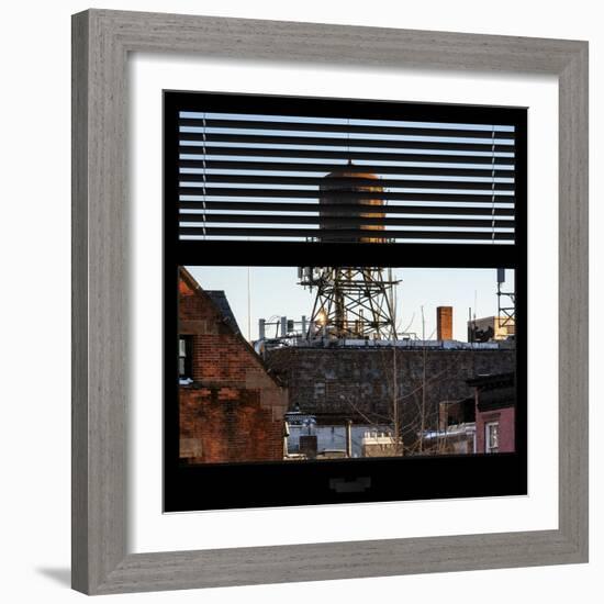 View from the Window - NYC Water Tank-Philippe Hugonnard-Framed Photographic Print