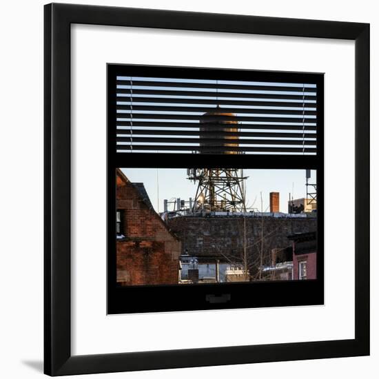 View from the Window - NYC Water Tank-Philippe Hugonnard-Framed Photographic Print