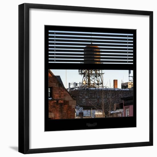 View from the Window - NYC Water Tank-Philippe Hugonnard-Framed Photographic Print