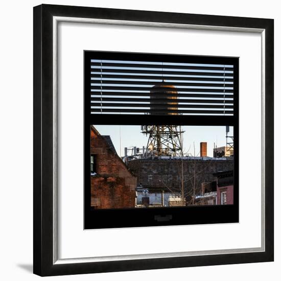 View from the Window - NYC Water Tank-Philippe Hugonnard-Framed Photographic Print