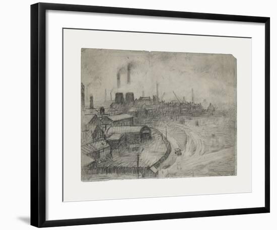 View From The Window Of The Royal Technical College, 1952-Laurence Stephen Lowry-Framed Premium Giclee Print