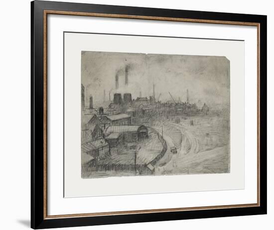 View From The Window Of The Royal Technical College, 1952-Laurence Stephen Lowry-Framed Premium Giclee Print