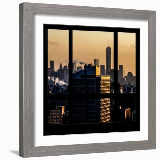 View from the Window - One World Trade Center at Sunset-Philippe Hugonnard-Framed Photographic Print