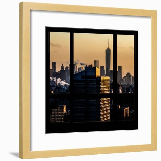 View from the Window - One World Trade Center at Sunset-Philippe Hugonnard-Framed Photographic Print