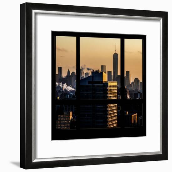 View from the Window - One World Trade Center at Sunset-Philippe Hugonnard-Framed Photographic Print