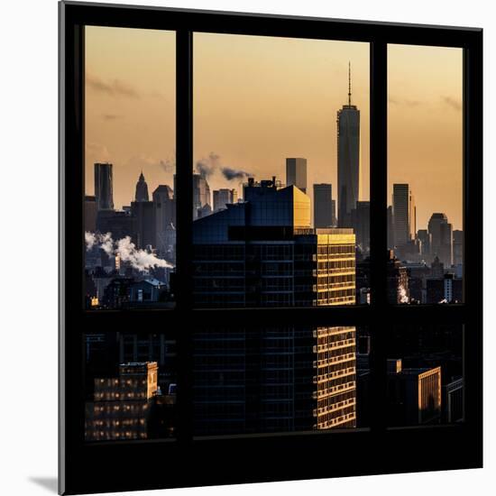 View from the Window - One World Trade Center at Sunset-Philippe Hugonnard-Mounted Photographic Print