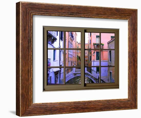 View from the Window over the Canal at Venice-Anna Siena-Framed Giclee Print