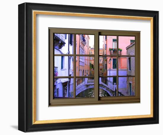 View from the Window over the Canal at Venice-Anna Siena-Framed Giclee Print