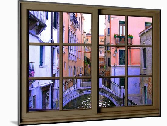 View from the Window over the Canal at Venice-Anna Siena-Mounted Giclee Print