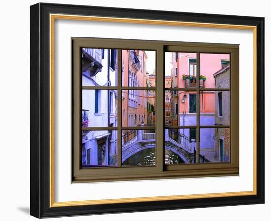 View from the Window over the Canal at Venice-Anna Siena-Framed Giclee Print