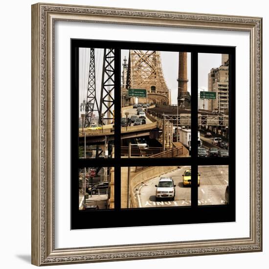 View from the Window - Queensboro Bridge Traffic-Philippe Hugonnard-Framed Photographic Print