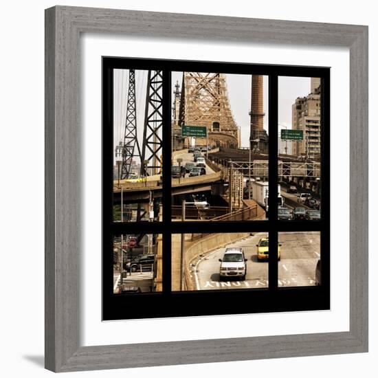 View from the Window - Queensboro Bridge Traffic-Philippe Hugonnard-Framed Photographic Print