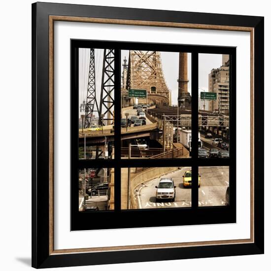 View from the Window - Queensboro Bridge Traffic-Philippe Hugonnard-Framed Photographic Print