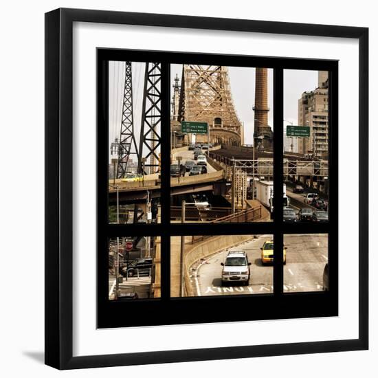 View from the Window - Queensboro Bridge Traffic-Philippe Hugonnard-Framed Photographic Print