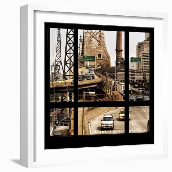 View from the Window - Queensboro Bridge Traffic-Philippe Hugonnard-Framed Photographic Print