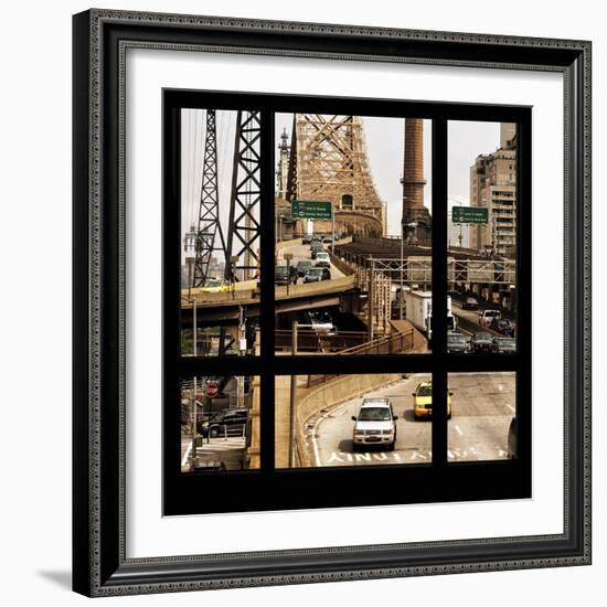 View from the Window - Queensboro Bridge Traffic-Philippe Hugonnard-Framed Photographic Print