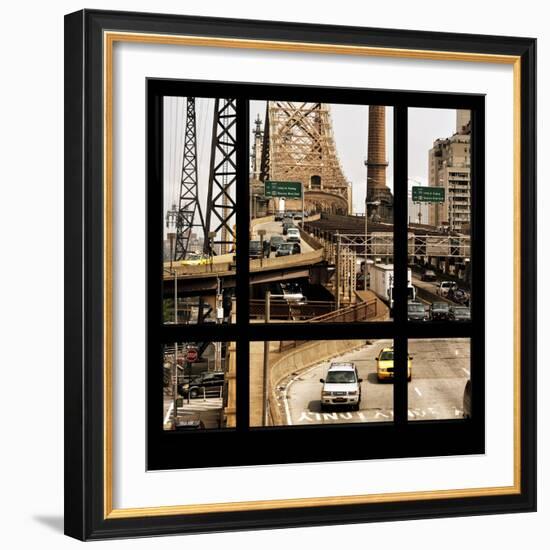 View from the Window - Queensboro Bridge Traffic-Philippe Hugonnard-Framed Photographic Print